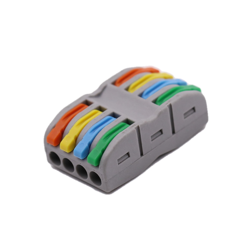 Conector de fio rápido eletrônico colorido 5 em 5 fora em linha